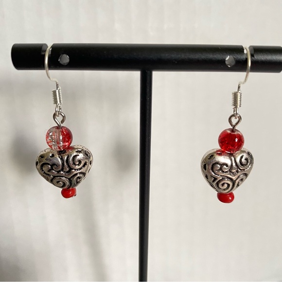 Heart Earrings Handmade - Picture 1 of 2